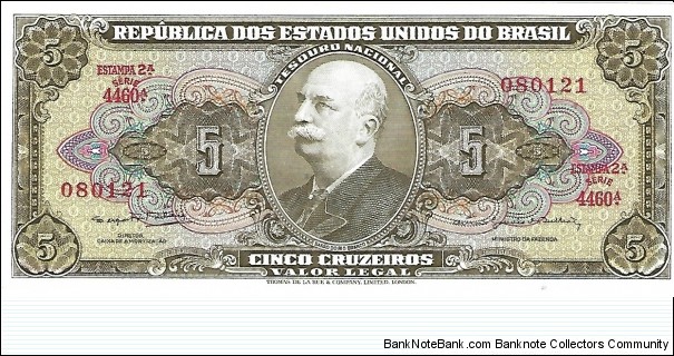 BRAZIL 5 Cruzeiros
 Banknote