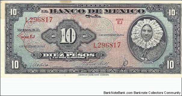 MEXICO 10 Pesos
 Banknote