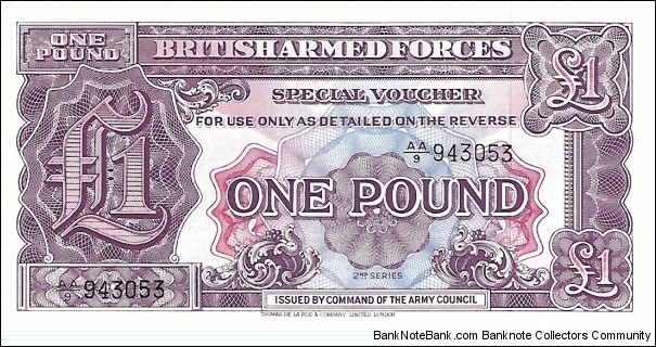 UNITED KINGDOM 1 Pound
1948
Military Scrip Banknote