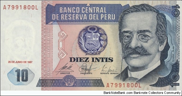 10 Intis Banknote