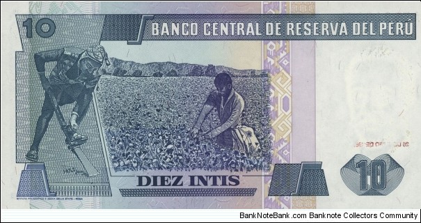 Banknote from Peru year 1987