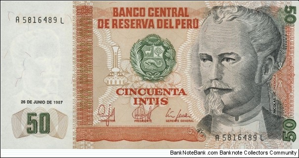 50 Intis Banknote