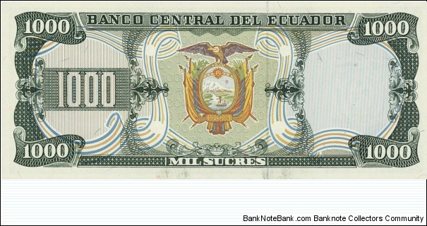 Banknote from Ecuador year 1986