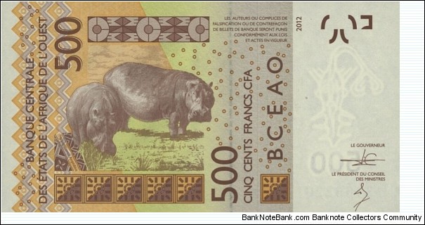 Banknote from West African States year 2012