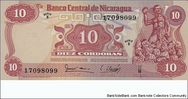 10 Cordobas Banknote