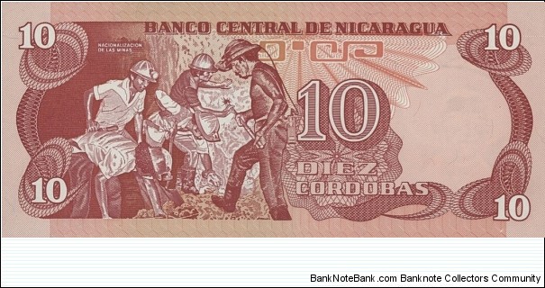 Banknote from Nicaragua year 1979