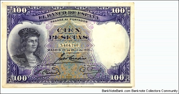 100 Pesetas Banknote