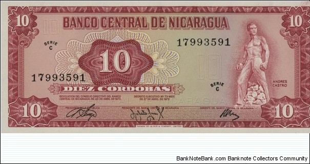 10 Cordobas Banknote