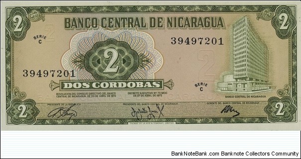 2 Cordobas Banknote