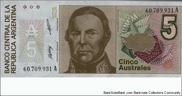 5 Australes Banknote