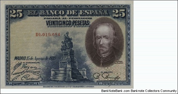 25 Pesetas Banknote