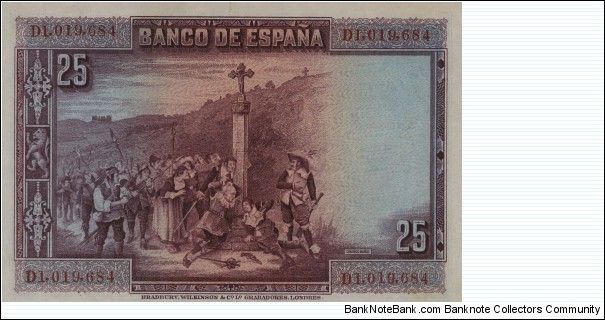 Banknote from Spain year 1928