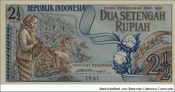 2 1/2 Rupiah Banknote