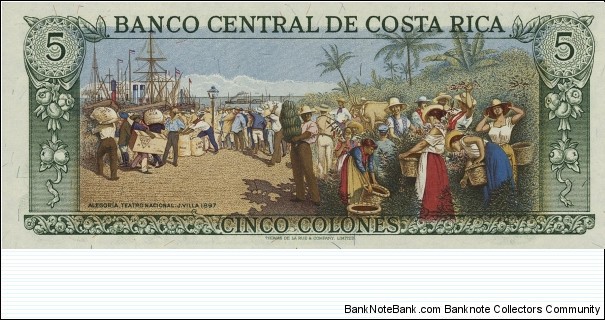 Banknote from Costa Rica year 1986