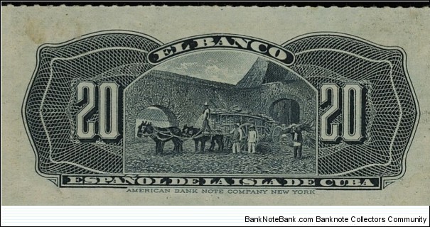 Banknote from Cuba year 1897