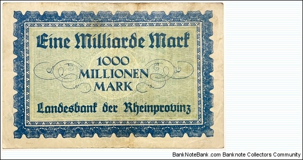 Banknote from Germany year 1923