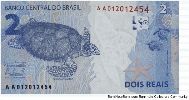 Banknote from Brazil year 2013