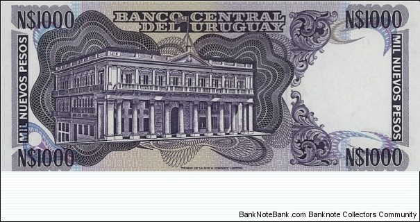 Banknote from Uruguay year 1991