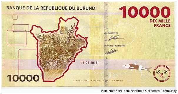 Banknote from Burundi year 2015