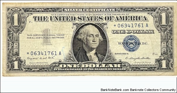 1 Dollar (Silver Certificate 1957A / Star Serial) Banknote