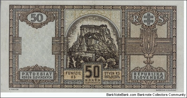 Banknote from Slovakia year 1940