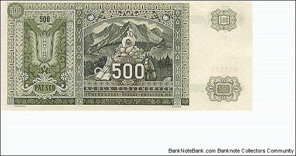 Banknote from Slovakia year 1940