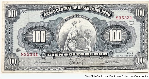 100 Soles de Oro Banknote