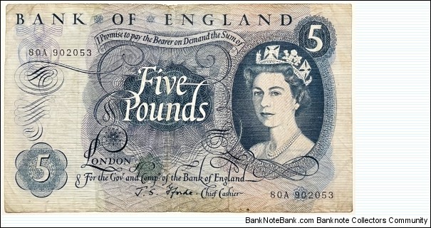 5 Pounds Sterling Banknote