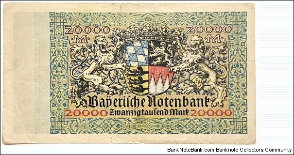 Banknote from Germany year 1923