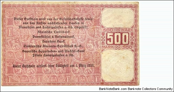 Banknote from Germany year 1923