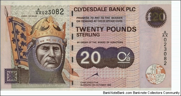 Clydesdale Bank £20 Banknote