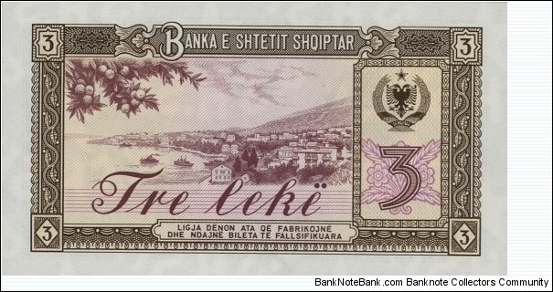 Banknote from Albania year 1976