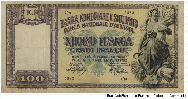 100 Franga Banknote