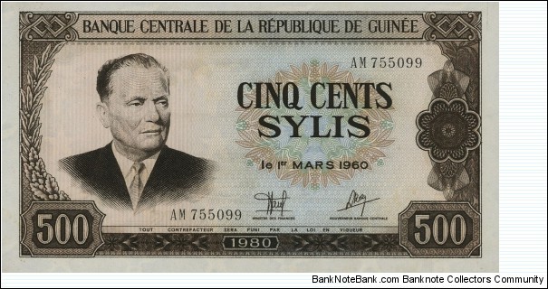 500 Sylis - Tito Banknote