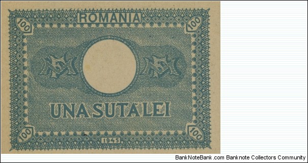 Banknote from Romania year 1945