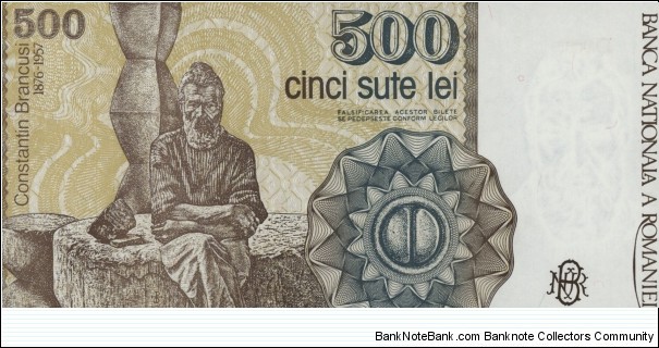 Banknote from Romania year 1991