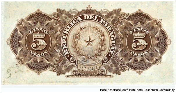 Banknote from Paraguay year 1907