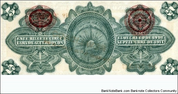 Banknote from Mexico year 1914