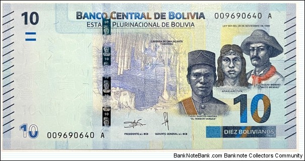 10 Bolivianos Banknote