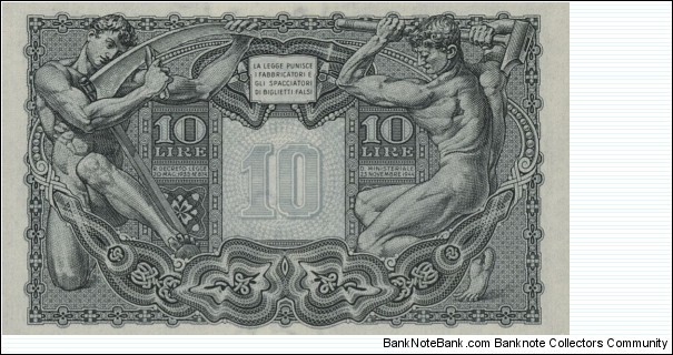 Banknote from Italy year 1944