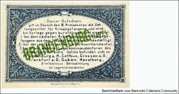 Banknote from Germany year 1917