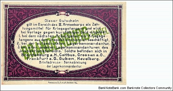 Banknote from Germany year 1917