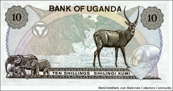 Banknote from Uganda year 1982