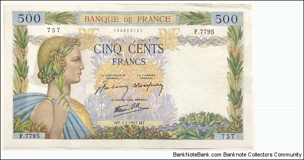 500 Francs Banknote