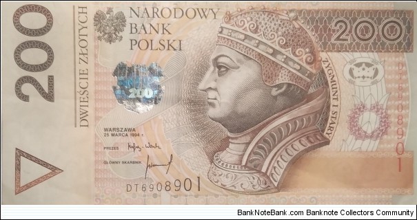 Poland 200 Złotych DT 6908901 Banknote