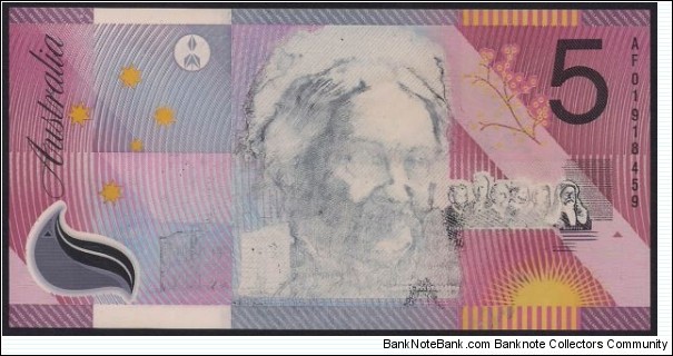$5 Error Intaglio Ink Fade, General prefix Banknote