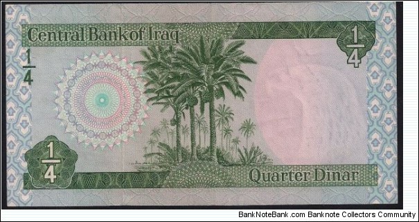 Banknote from Iraq year 1973