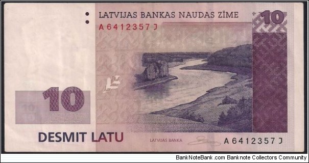 10 Latu Banknote