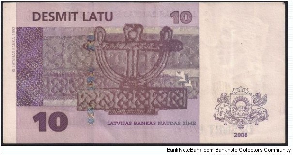 Banknote from Latvia year 2008