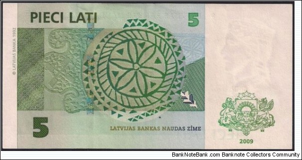 Banknote from Latvia year 2009